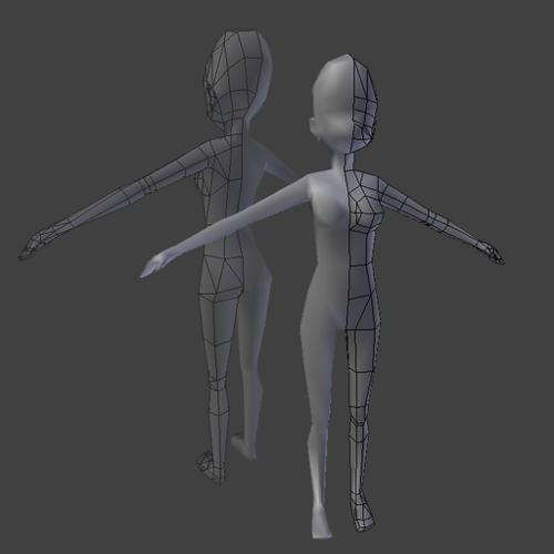 lowpoly Female base preview image